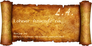 Lohner Azucséna névjegykártya